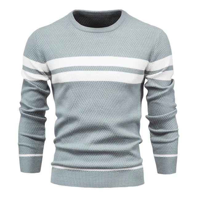 Men’s Geometric Textured Knit Pullover
