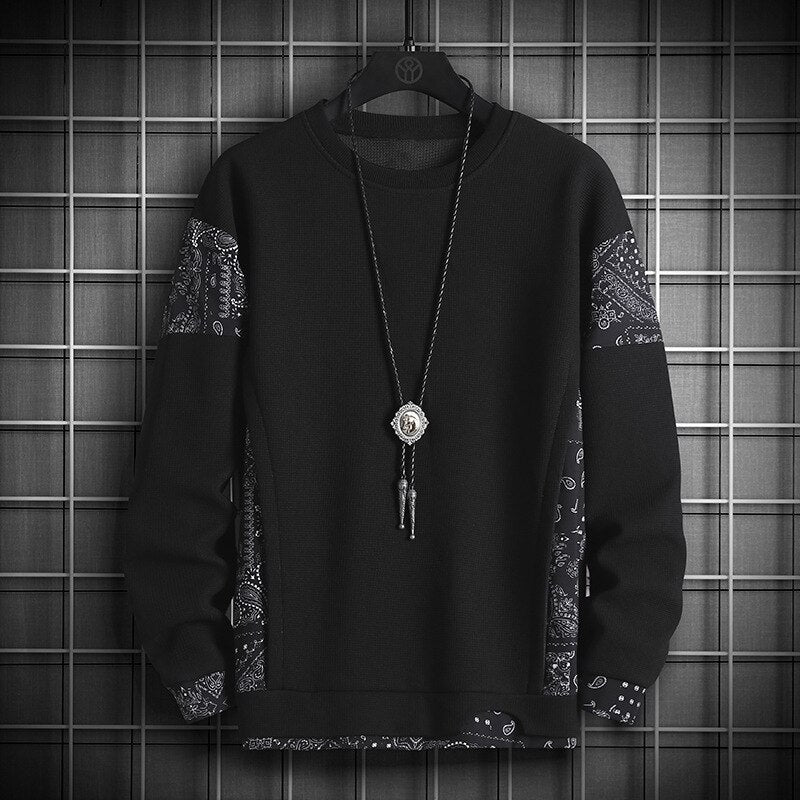 Modular Paisley-Panel Sweatshirt