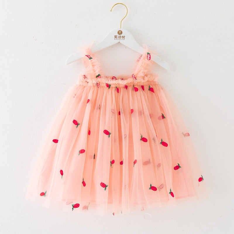 Cotton-Lined Tiered Tulle Twirl Dress for Girls
