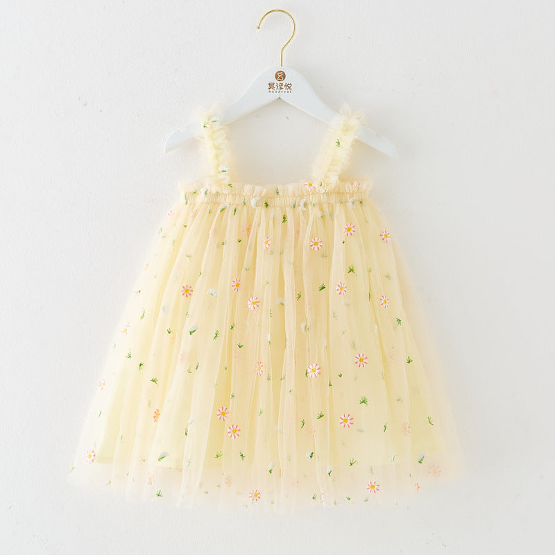 Cotton-Lined Tiered Tulle Twirl Dress for Girls