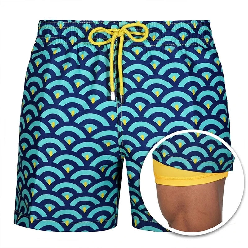 Men’s Signature Patterned Performance Hybrid Shorts