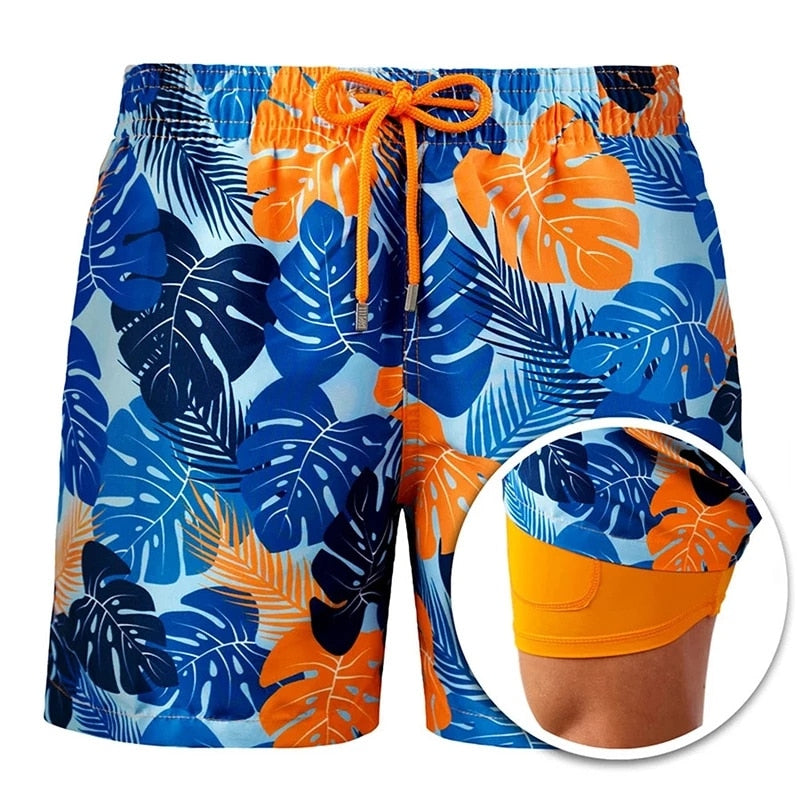 Men’s Signature Patterned Performance Hybrid Shorts