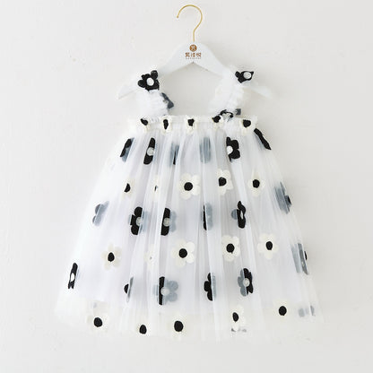 Cotton-Lined Tiered Tulle Twirl Dress for Girls