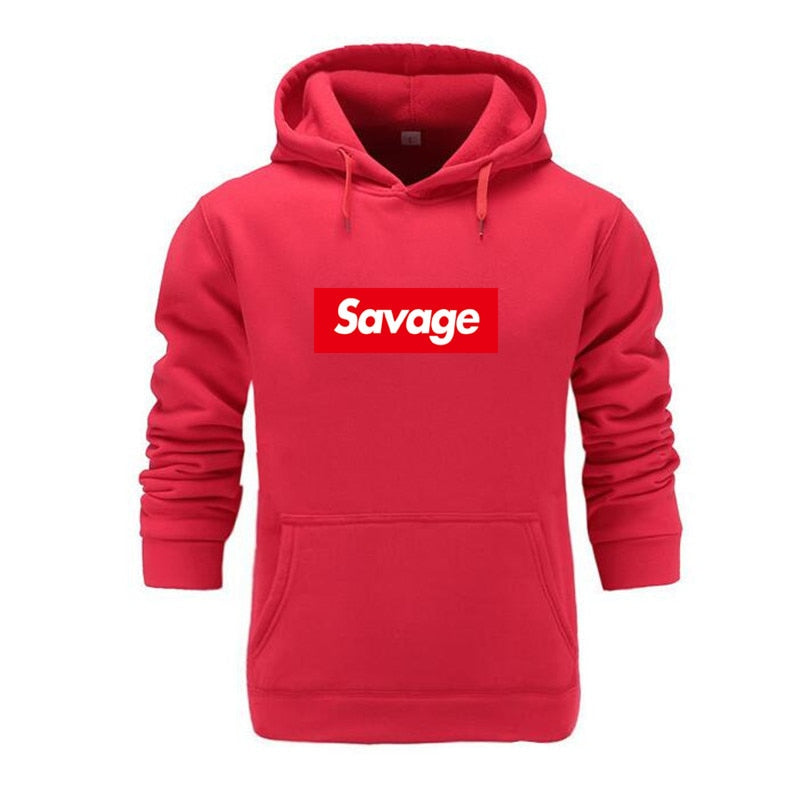 Savage Statement Box Logo Hoodie