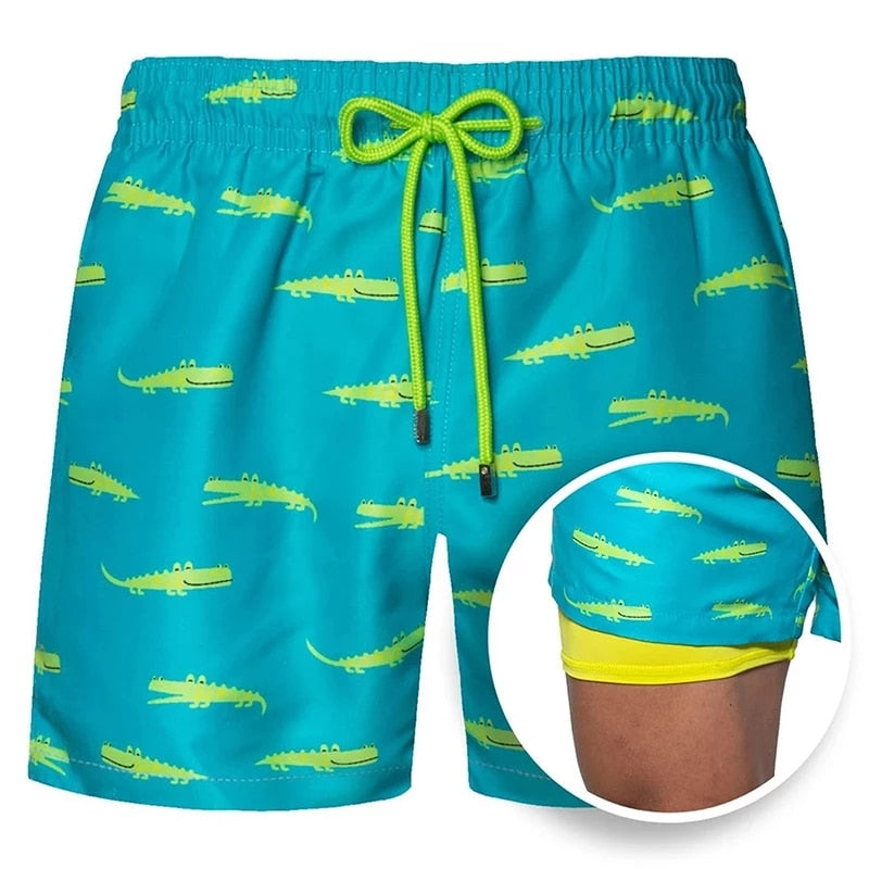 Men’s Signature Patterned Performance Hybrid Shorts