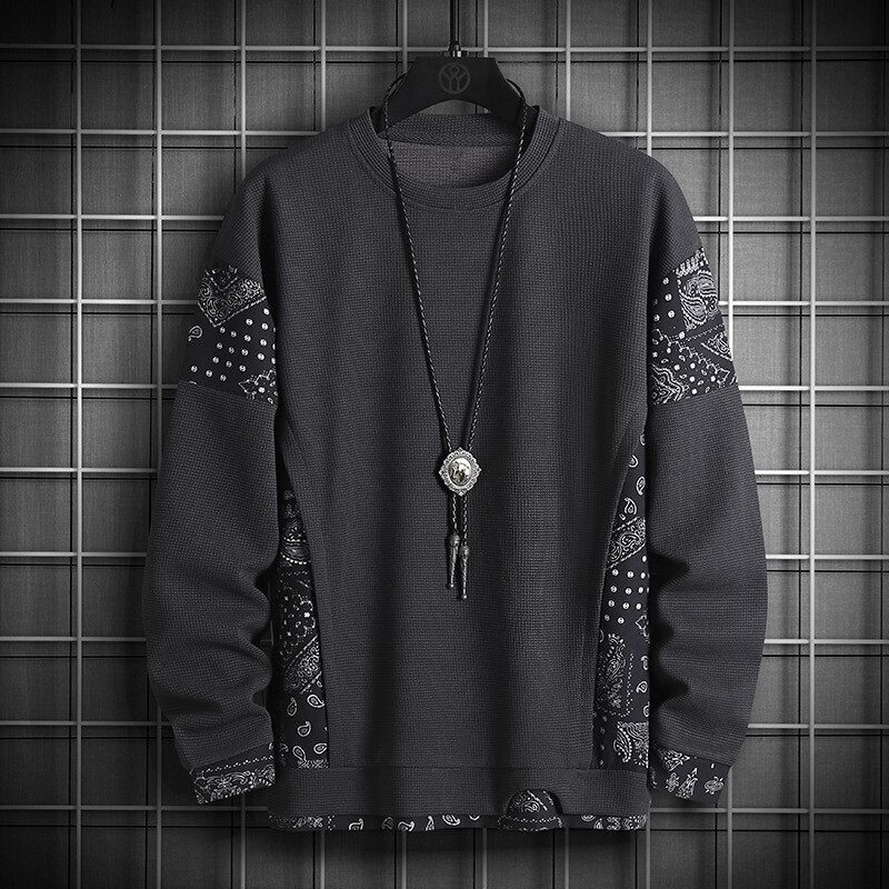 Modular Paisley-Panel Sweatshirt