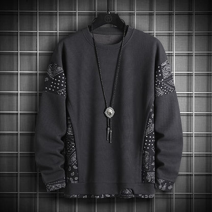 Modular Paisley-Panel Sweatshirt