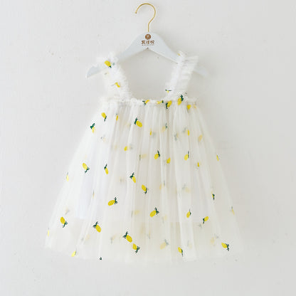 Cotton-Lined Tiered Tulle Twirl Dress for Girls