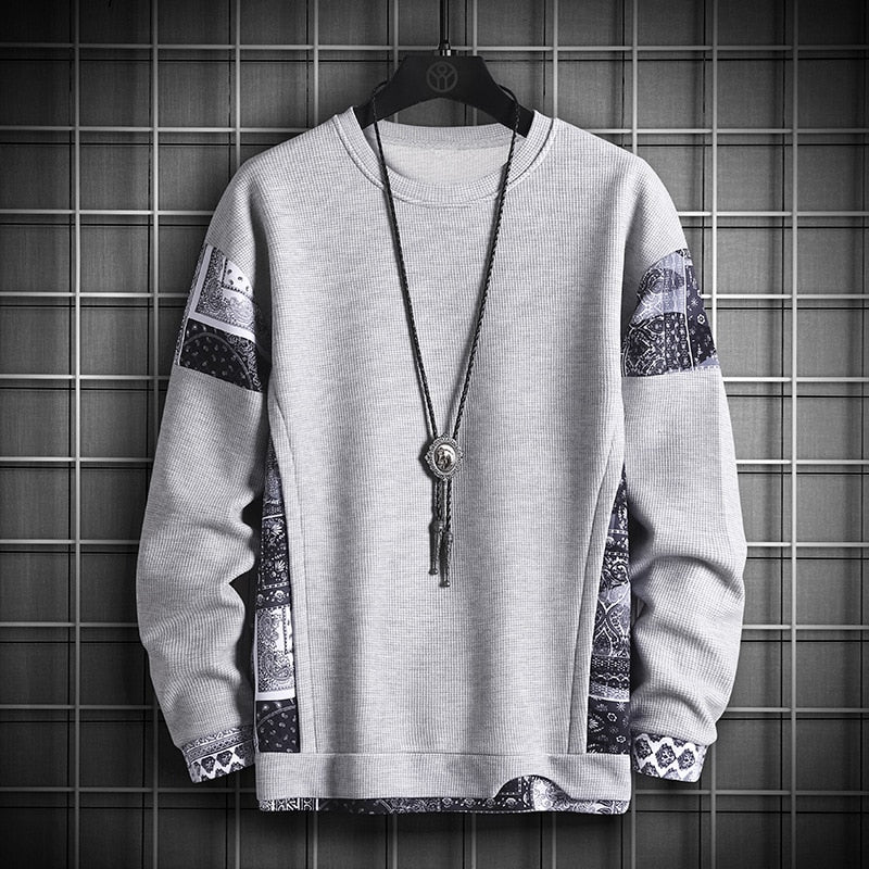 Modular Paisley-Panel Sweatshirt