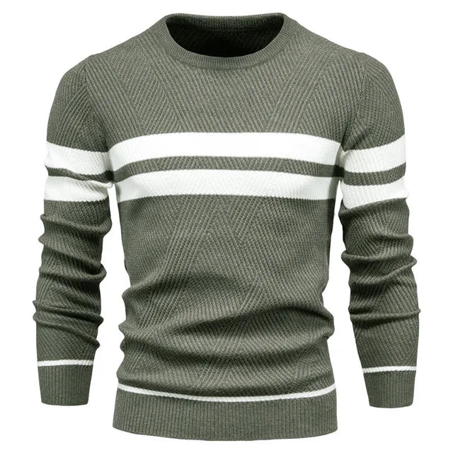 Men’s Geometric Textured Knit Pullover