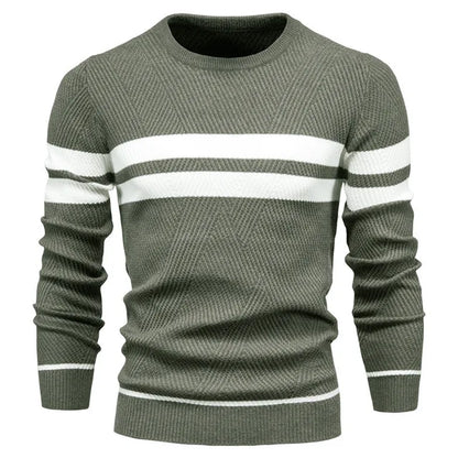 Men’s Geometric Textured Knit Pullover