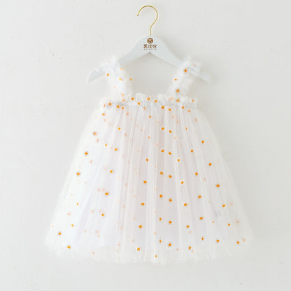 Cotton-Lined Tiered Tulle Twirl Dress for Girls