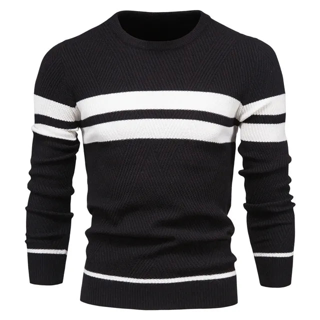 Men’s Geometric Textured Knit Pullover