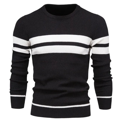Men’s Geometric Textured Knit Pullover