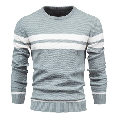 Men’s Geometric Textured Knit Pullover