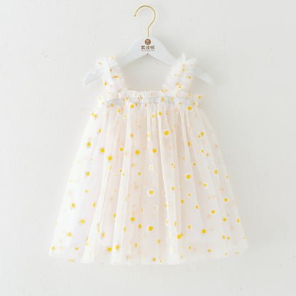 Cotton-Lined Tiered Tulle Twirl Dress for Girls