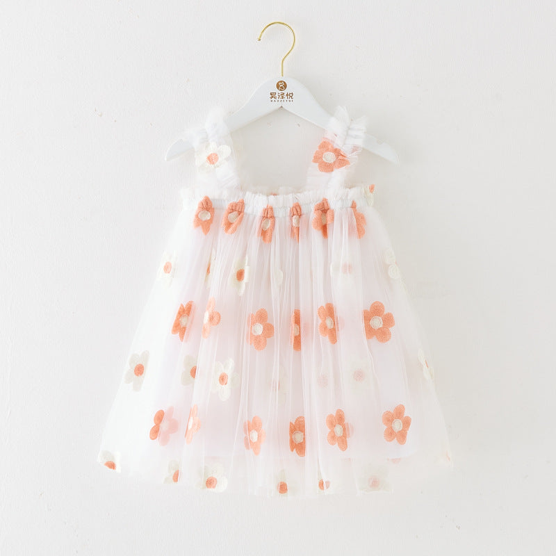 Cotton-Lined Tiered Tulle Twirl Dress for Girls