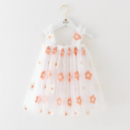 Cotton-Lined Tiered Tulle Twirl Dress for Girls