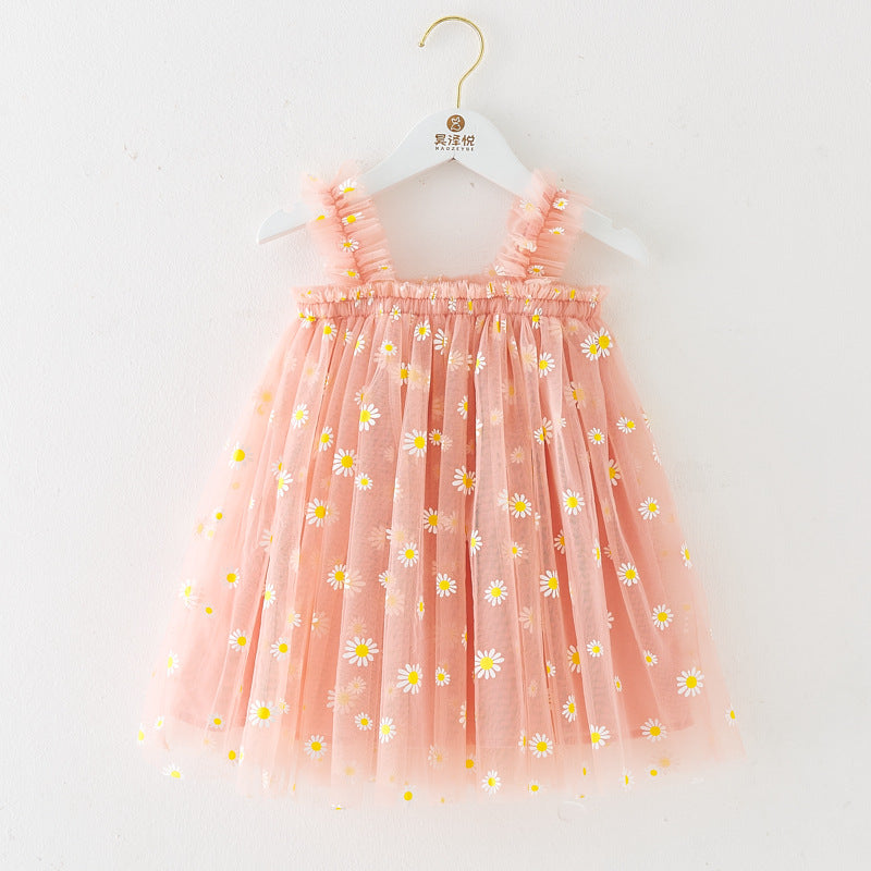 Cotton-Lined Tiered Tulle Twirl Dress for Girls