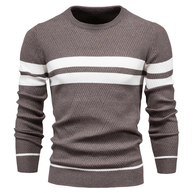 Men’s Geometric Textured Knit Pullover