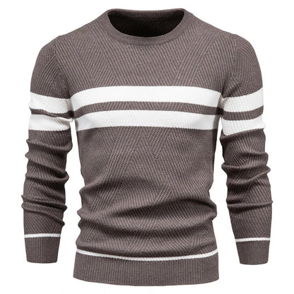 Men’s Geometric Textured Knit Pullover