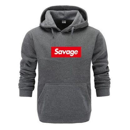 Savage Statement Box Logo Hoodie