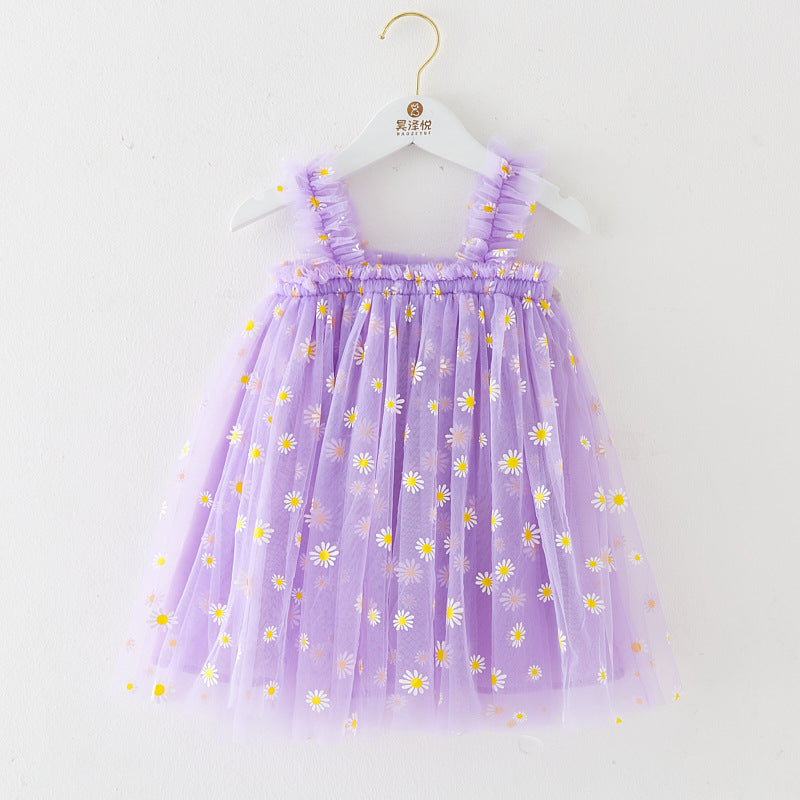 Cotton-Lined Tiered Tulle Twirl Dress for Girls