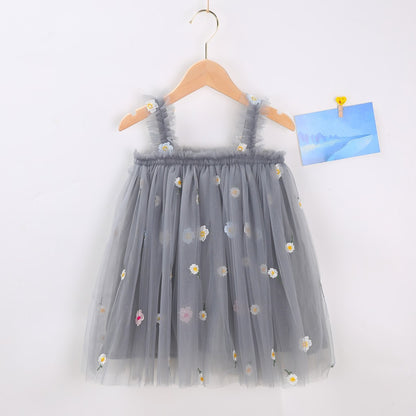 Cotton-Lined Tiered Tulle Twirl Dress for Girls