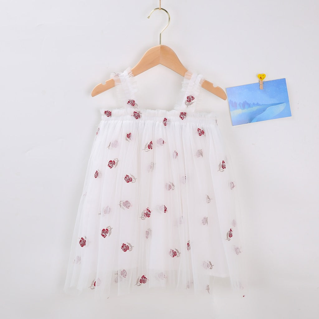 Cotton-Lined Tiered Tulle Twirl Dress for Girls