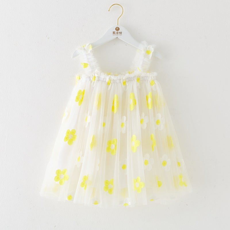 Cotton-Lined Tiered Tulle Twirl Dress for Girls