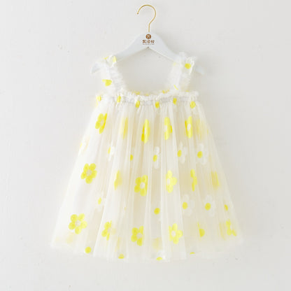 Cotton-Lined Tiered Tulle Twirl Dress for Girls
