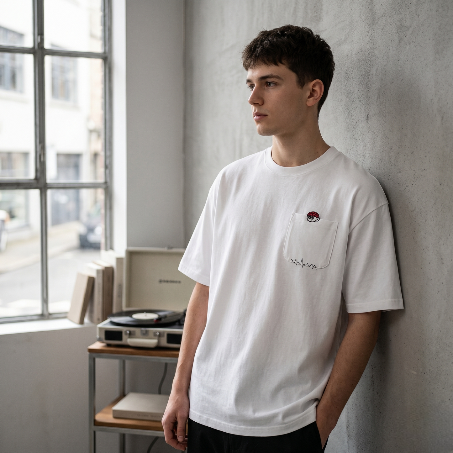 The Signature Pulse Oversized Graphic Pocket Tee