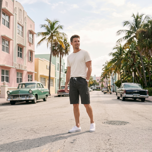 Premium Multi-Pocket Cotton Blend Cargo Shorts