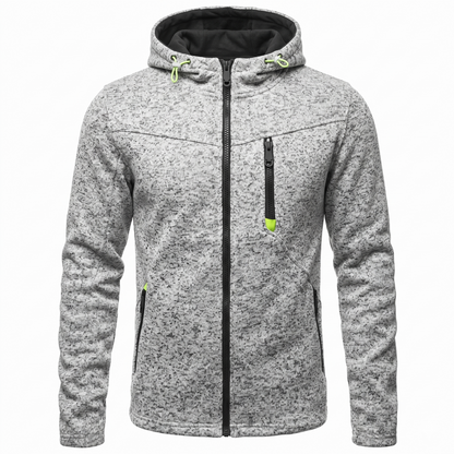 Men's Performance Technical Full-Zip Hoodie - Optimized Stretch & Secure Pockets