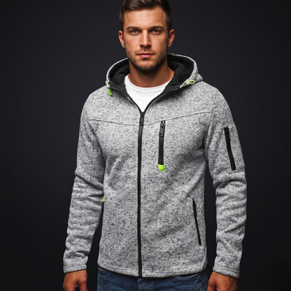 Men's Performance Technical Full-Zip Hoodie - Optimized Stretch & Secure Pockets