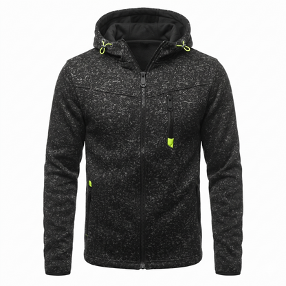 Men's Performance Technical Full-Zip Hoodie - Optimized Stretch & Secure Pockets