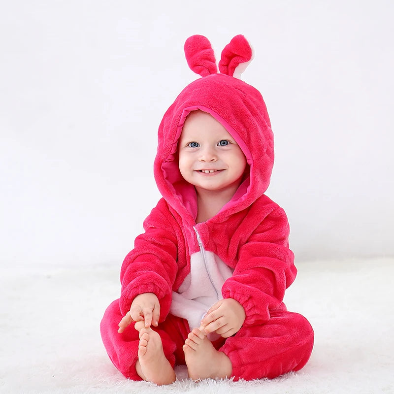 Cozy Toddler Animal Hooded Jumpsuit Romper