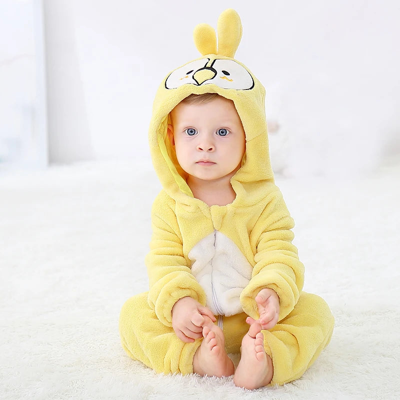 Cozy Toddler Animal Hooded Jumpsuit Romper