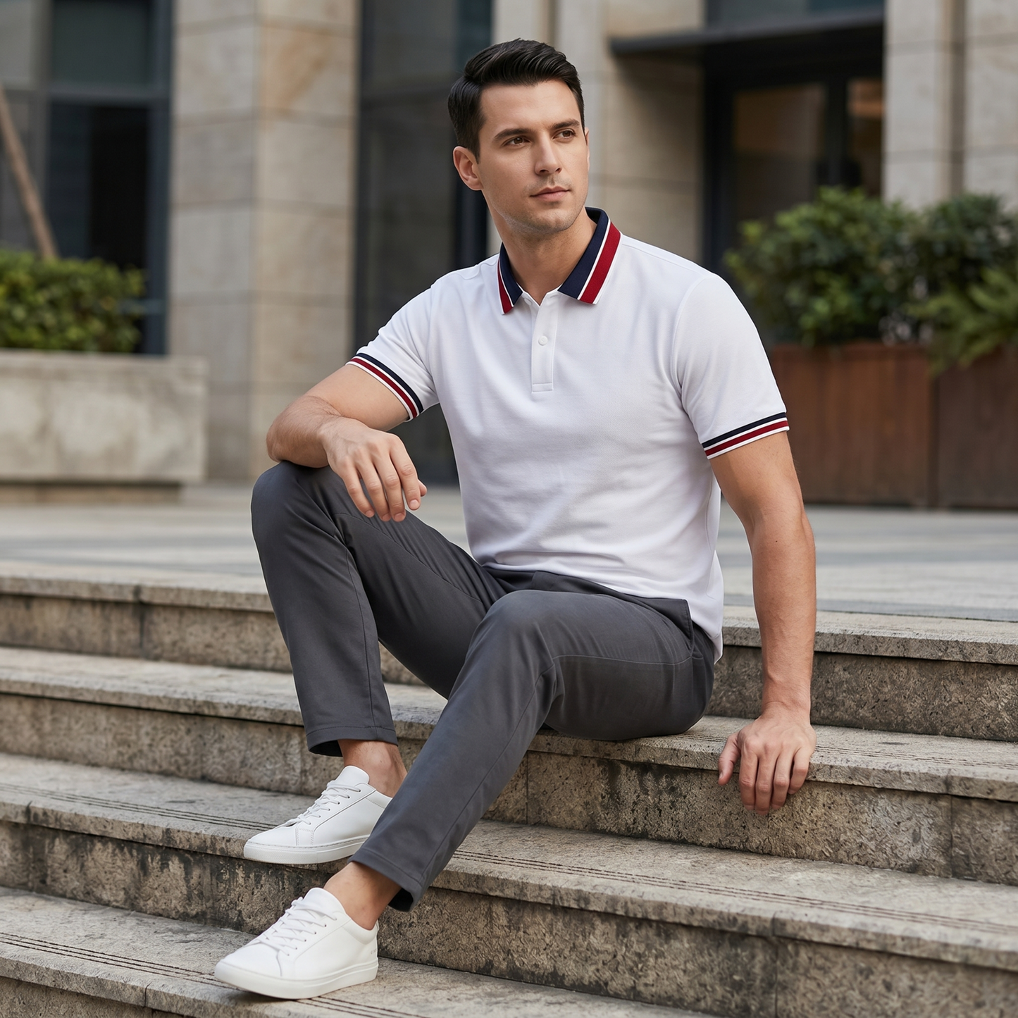 Signature Performance Stretch Tipped Polo