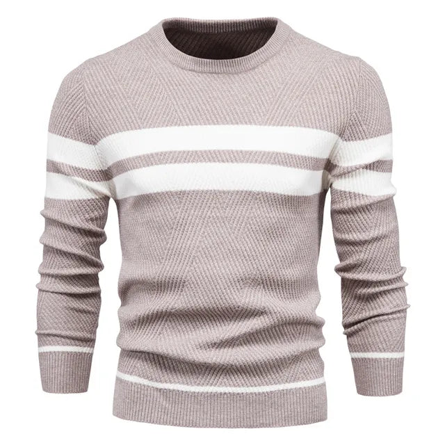Men’s Geometric Textured Knit Pullover