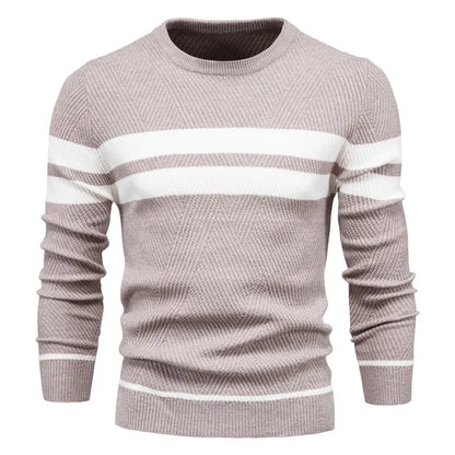 Men’s Geometric Textured Knit Pullover